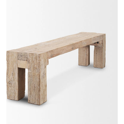 McArthur Bench by Mercana in brown. Made from wood in a unique style.