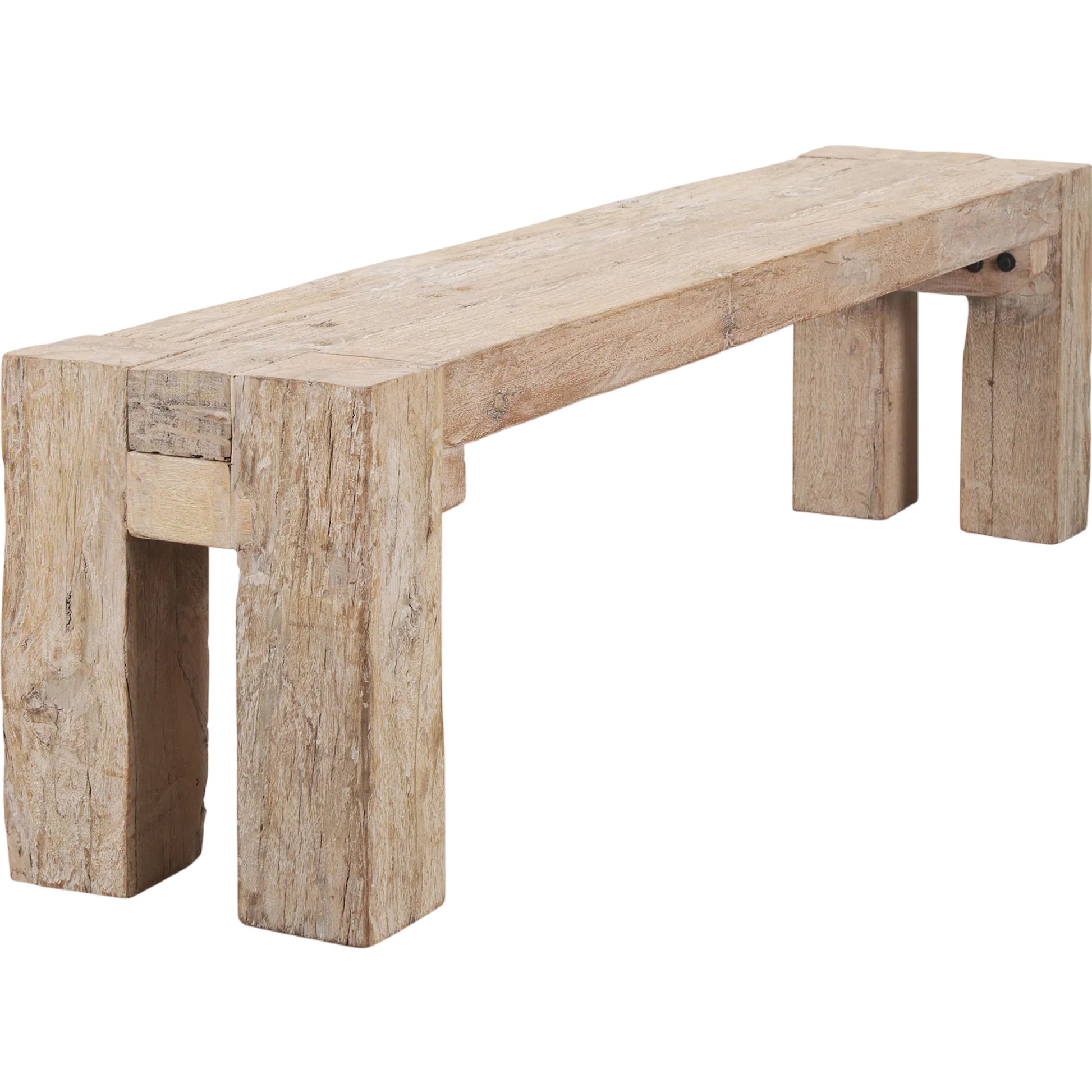 McArthur Bench by Mercana in whitewash. Made from solid wood in a cottage & farmhouse style.