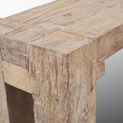 McArthur Bench by Mercana in brown. Made from wood in a unique style.