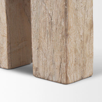 McArthur Bench by Mercana in brown. Made from wood in a unique style.