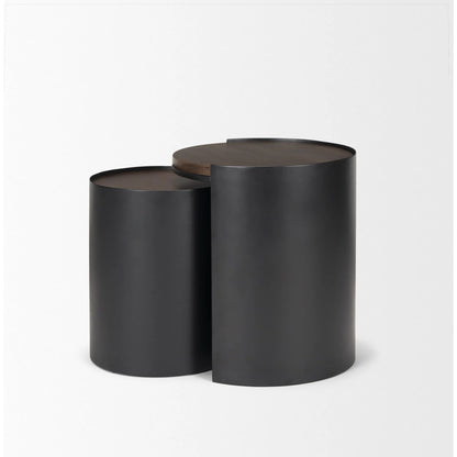 Varden Accent Table by Mercana in black, brown. Made from wood in a modern style.