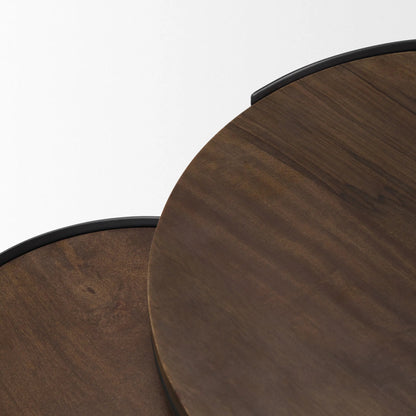 Varden Accent Table by Mercana in black, brown. Made from wood in a modern style.