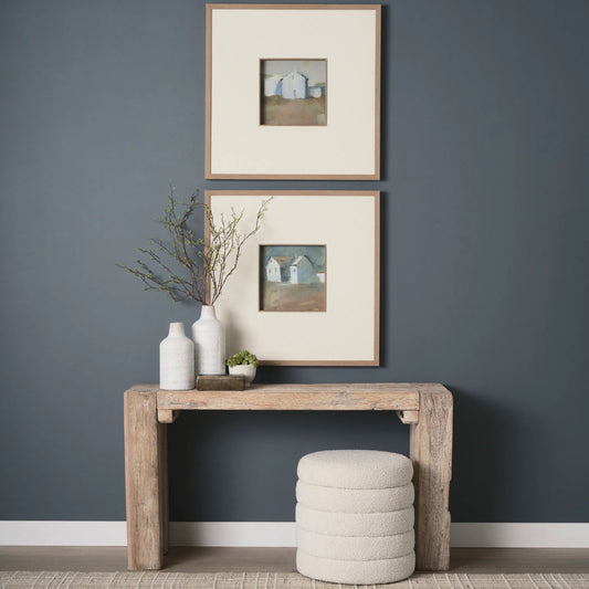 McArthur Console Table by Mercana in brown. Made from wood in a cottage & farmhouse style.