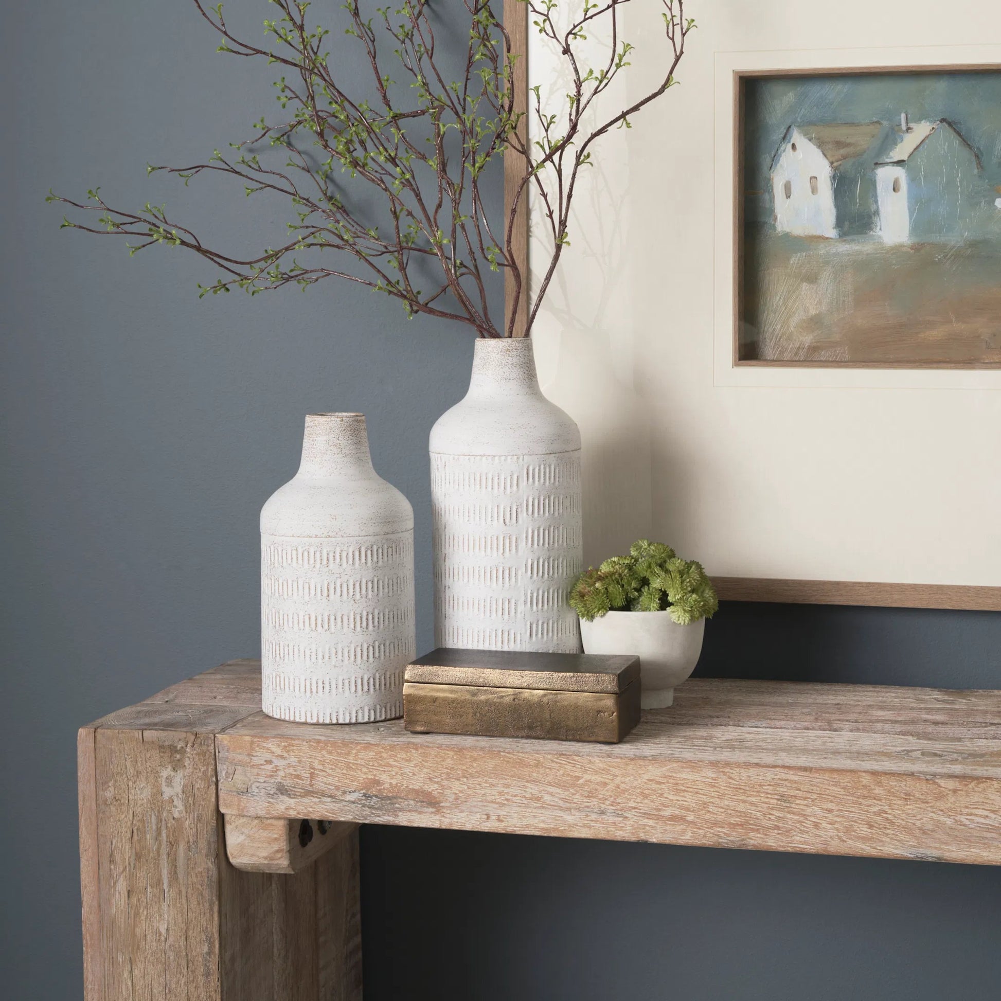 McArthur Console Table by Mercana in brown. Made from wood in a cottage & farmhouse style.