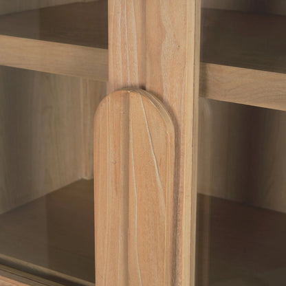 Callum Curio Cabinet by Mercana in brown. Made from manufactured wood in a transitional style.