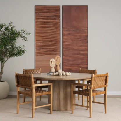 Ivan Wooden Head Sculpture by Mercana in brown. Made from solid wood in a cottage & farmhouse style.