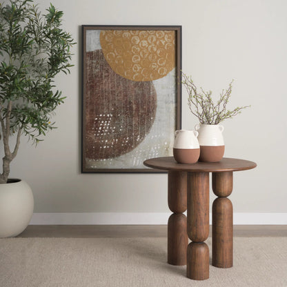 Sonel Foyer Table by Mercana. Made from solid wood in a traditional style.