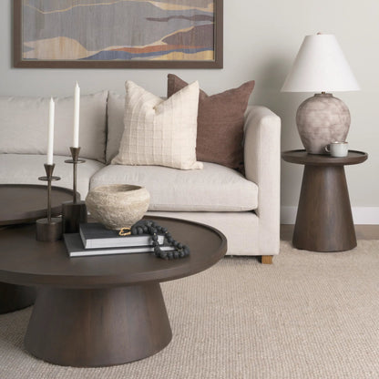Takoda Accent Table by Mercana. Made from solid wood in a transitional style.
