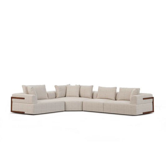 Warner 3 Piece Sectional with Corner Piece, Set B by Mercana. Made from unique in a transitional style.