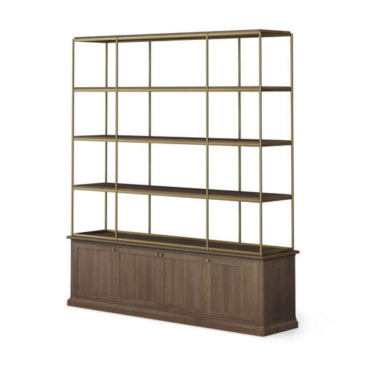 Braxton Shelving Unit by Mercana. Made from iron, solid wood in a unique style.
