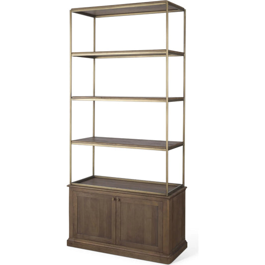 Braxton Shelving Unit by Mercana. Made from iron, solid wood in a unique style.