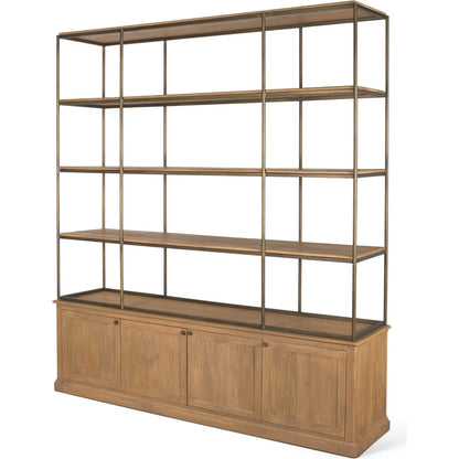 Baron Shelving Unit by Mercana. Made from iron, solid wood in a transitional style.