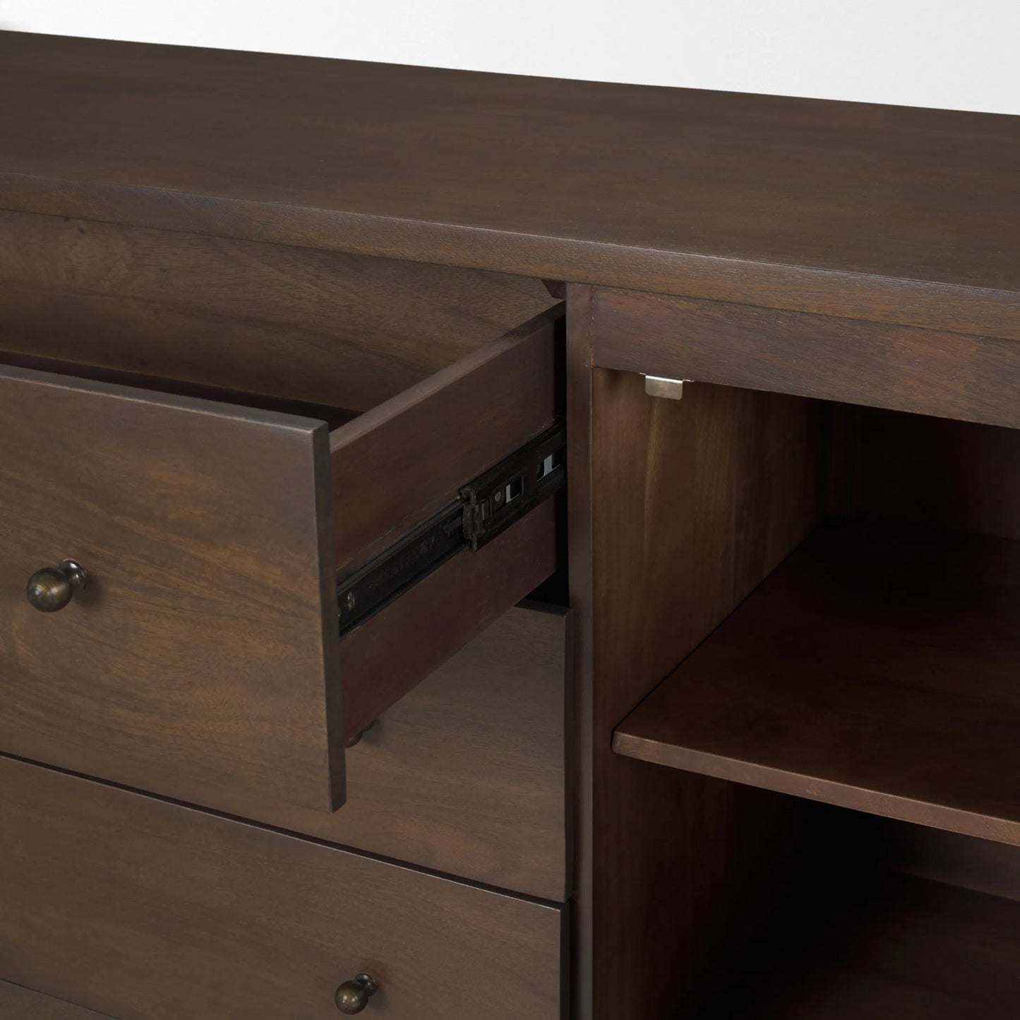 008 SI-2453242 | Closeup | Jonan Sideboard by Mercana. Made from solid wood in a traditional style.