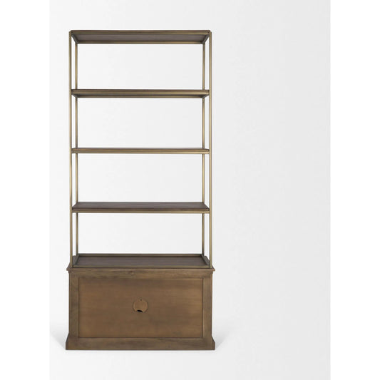 Baron Shelving Unit by Mercana. Made from iron, solid wood in a transitional style.