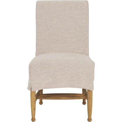 Whitley Performance Fabric Dining Chair (Set of 2) by Mercana in oatmeal, light brown wood. Made from solid wood in a unique style.