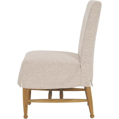 Whitley Performance Fabric Dining Chair (Set of 2) by Mercana in oatmeal, light brown wood. Made from solid wood in a unique style.