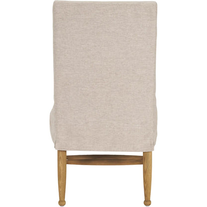 Whitley Performance Fabric Dining Chair (Set of 2) by Mercana in oatmeal, light brown wood. Made from solid wood in a unique style.