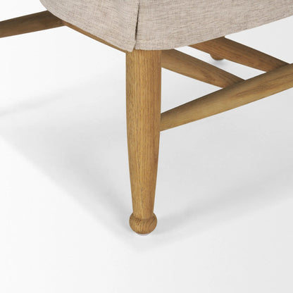 Whitley Performance Fabric Dining Chair (Set of 2) by Mercana in oatmeal, light brown wood. Made from solid wood in a unique style.