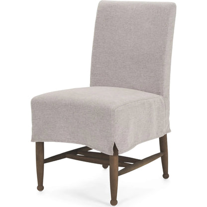 Whitley Performance Fabric Dining Chair (Set of 2) by Mercana in oatmeal, light brown wood. Made from solid wood in a unique style.