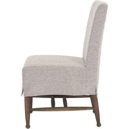 Whitley Performance Fabric Dining Chair (Set of 2) by Mercana in oatmeal, light brown wood. Made from solid wood in a unique style.