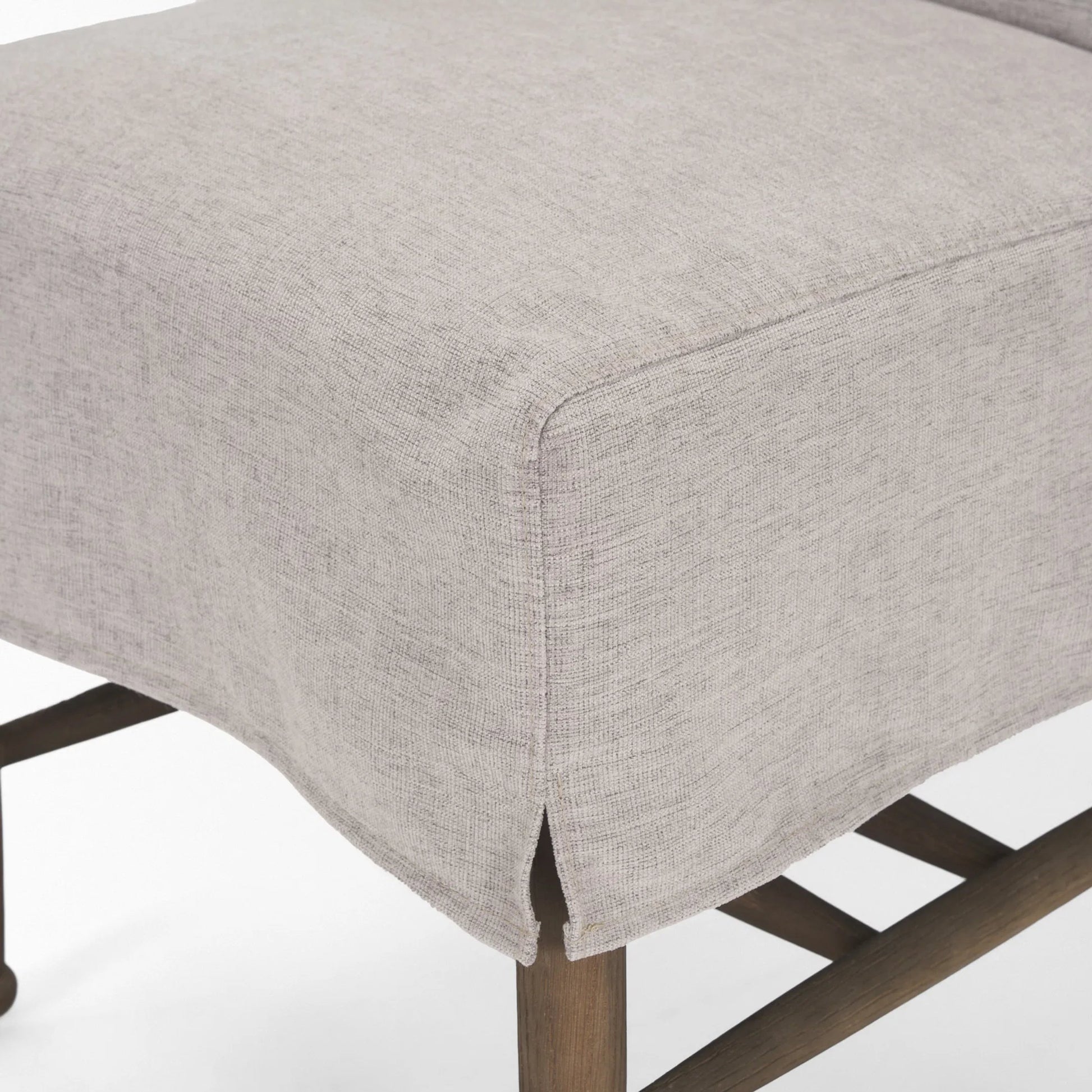 Whitley Performance Fabric Dining Chair (Set of 2) by Mercana in oatmeal, light brown wood. Made from solid wood in a unique style.