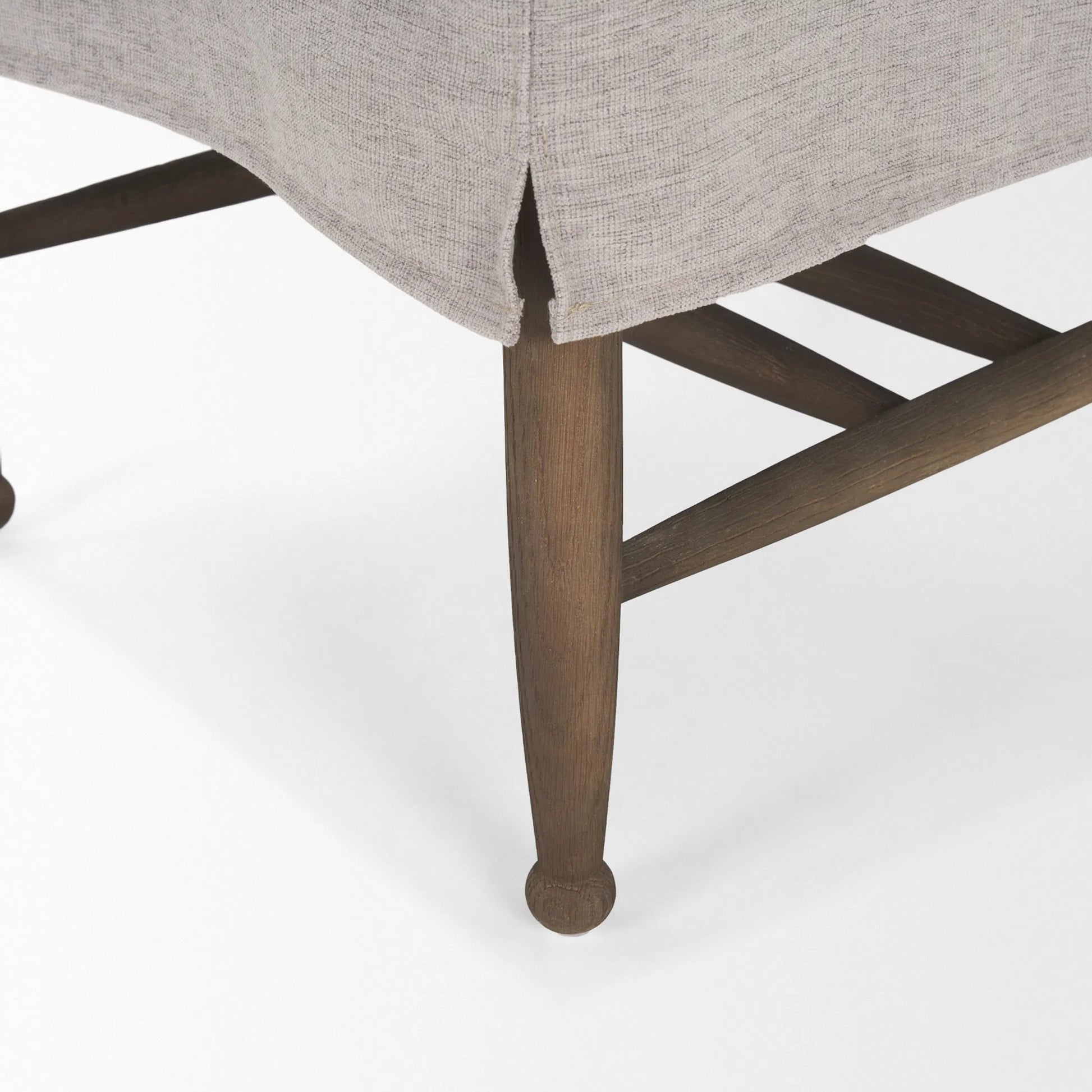 Whitley Performance Fabric Dining Chair (Set of 2) by Mercana in oatmeal, light brown wood. Made from solid wood in a unique style.