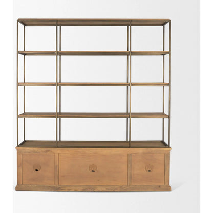 Baron Shelving Unit by Mercana. Made from iron, solid wood in a transitional style.