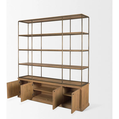Baron Shelving Unit by Mercana. Made from iron, solid wood in a transitional style.