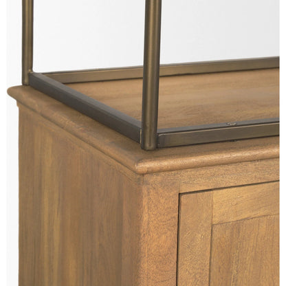 Baron Shelving Unit by Mercana. Made from iron, solid wood in a transitional style.