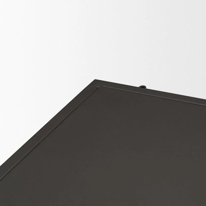 Roxdale Accent Cabinet by Mercana in black, silver. Made from metal in a unique style.