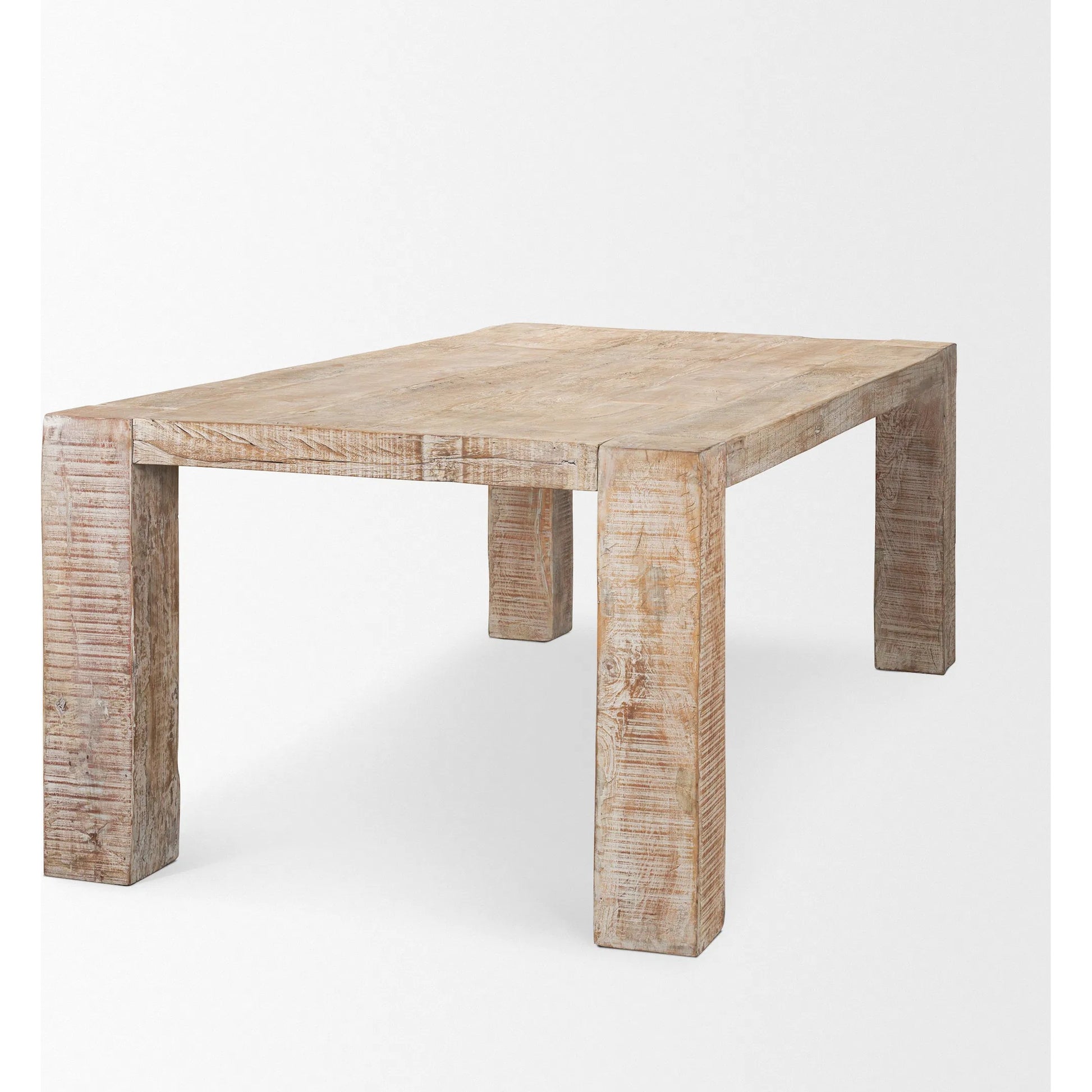 McArthur Dining Table by Mercana in brown. Made from reclaimed wood in a cottage & farmhouse style.