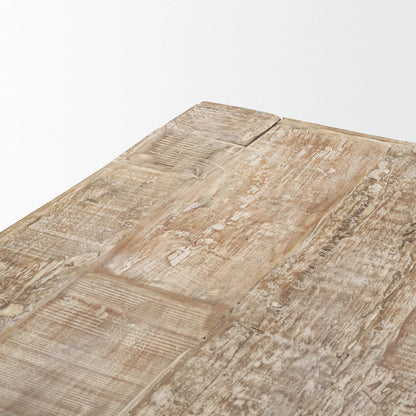McArthur Dining Table by Mercana in brown. Made from reclaimed wood in a cottage & farmhouse style.