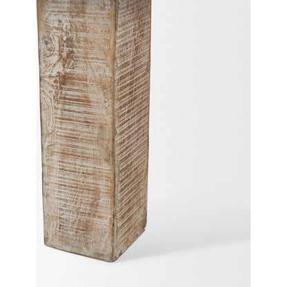 McArthur Dining Table by Mercana in brown. Made from reclaimed wood in a cottage & farmhouse style.