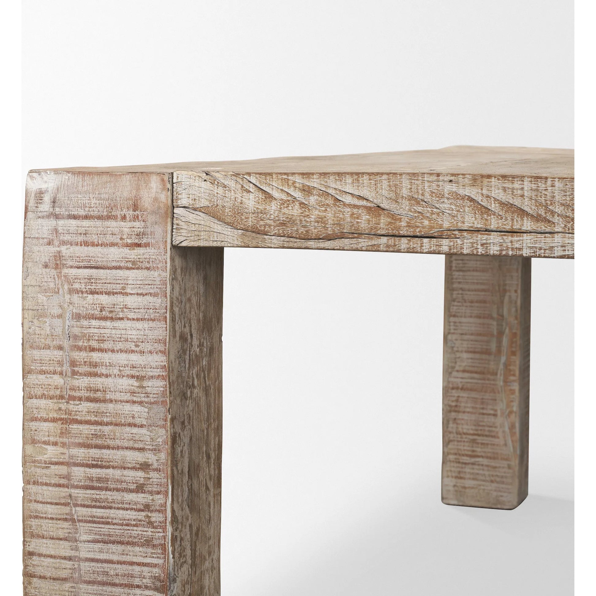 McArthur Dining Table by Mercana in brown. Made from reclaimed wood in a cottage & farmhouse style.