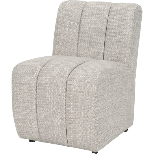 Wilkins Dining Chair by Mercana in gray. Made from fabric in a unique style.