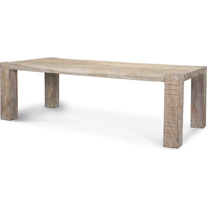 McArthur Dining Table by Mercana in brown. Made from reclaimed wood in a cottage & farmhouse style.