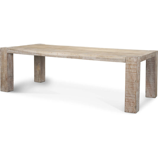 McArthur Dining Table by Mercana in brown. Made from reclaimed wood in a unique style.
