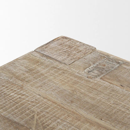 McArthur Dining Table by Mercana in brown. Made from reclaimed wood in a cottage & farmhouse style.