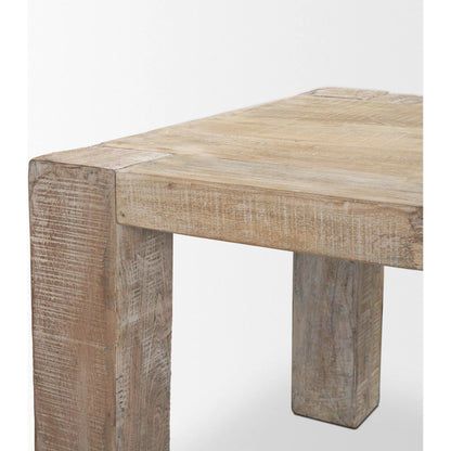 McArthur Dining Table by Mercana in brown. Made from reclaimed wood in a cottage & farmhouse style.