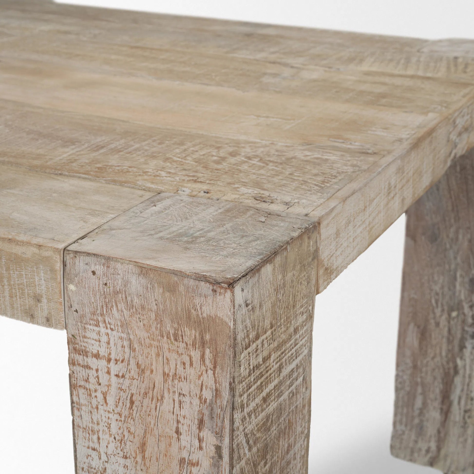 McArthur Dining Table by Mercana in brown. Made from reclaimed wood in a cottage & farmhouse style.