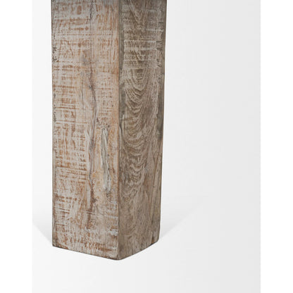 McArthur Dining Table by Mercana in brown. Made from reclaimed wood in a cottage & farmhouse style.