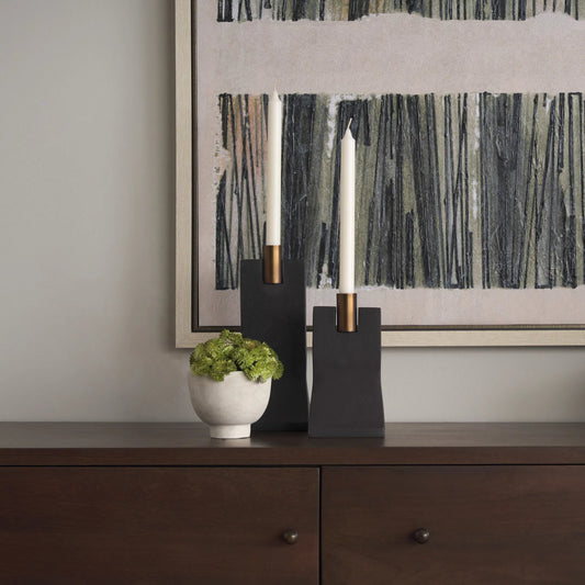 Polli Taper Candleholders by Mercana. Made from metal in a unique style.