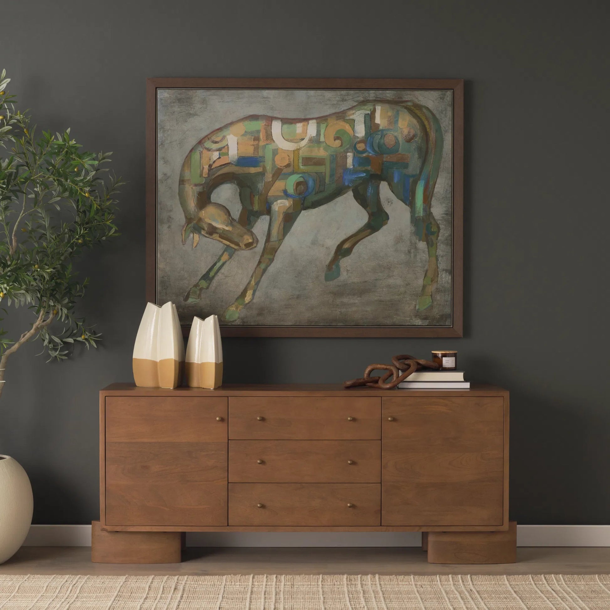 Jonan Sideboard by Mercana. Made from solid wood in a traditional style.