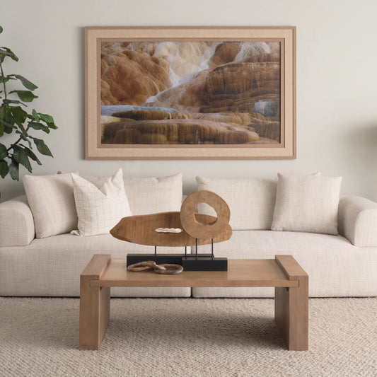 Ironwood I Wooden Circular Object by Mercana in natural. Made from wood, iron in a modern style.
