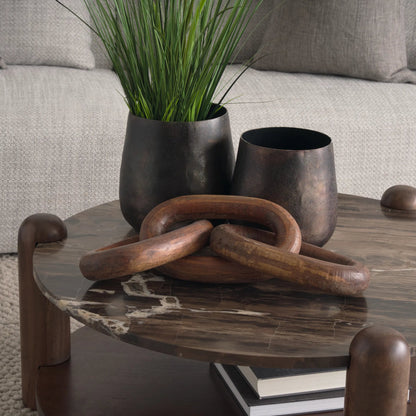 Tayla Wood Chain Link by Mercana. Made from solid wood in a modern style.