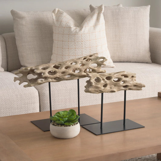 Dwell Cholla Wood Decorative Object by Mercana in brown. Made from resin in a cottage & farmhouse style.