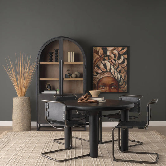 Ramira Decorative Pedestal Bowl by Mercana in brown. Made from sandstone in a unique style.