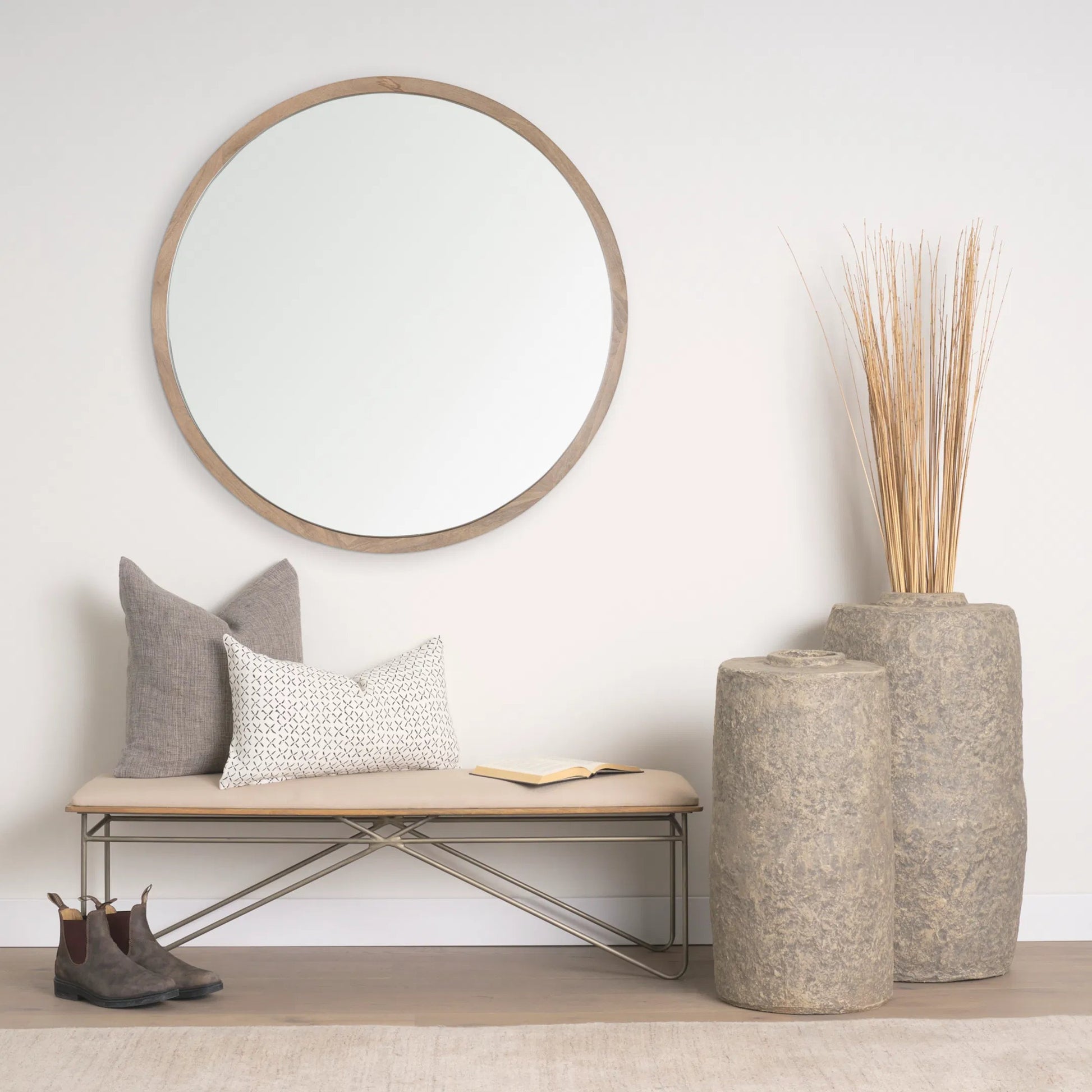 Rama Floor Vase by Mercana. Made from paper in a rustic style.