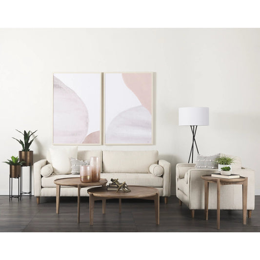 Cleaver Accent Table by Mercana in dark brown. Made from unique in a modern style.