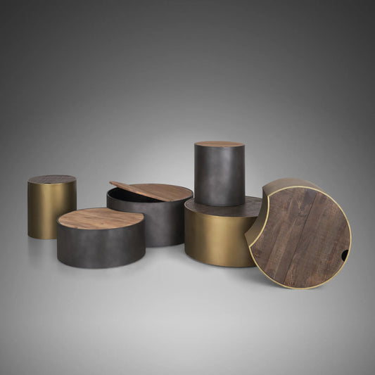 Eclipse Coffee Table by Mercana in brass. Made from wood, metal in a eclectic & global style.